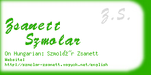 zsanett szmolar business card